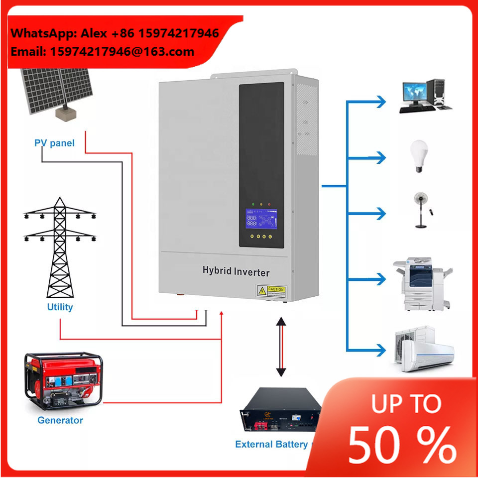 5,5 kW 48V Hybrid On/Off-Grid  – Hybrid Solar Inverter 5.5Kw Mppt 48V Bewertung und Preis